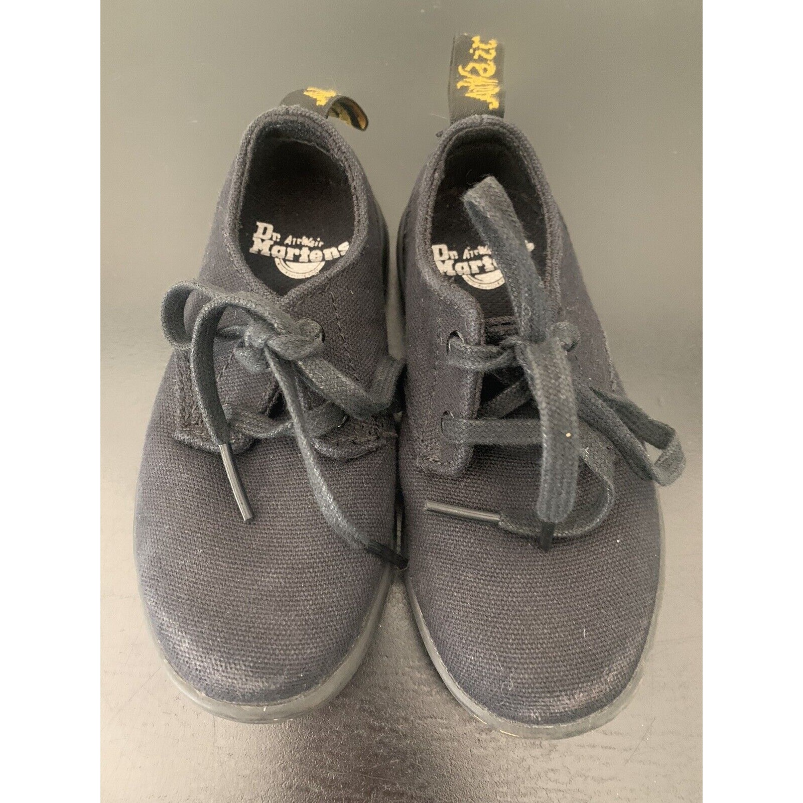 Kids Doc Marten Kacy Sneaker Casual Black Canvas Low Top Size 8 Unisex